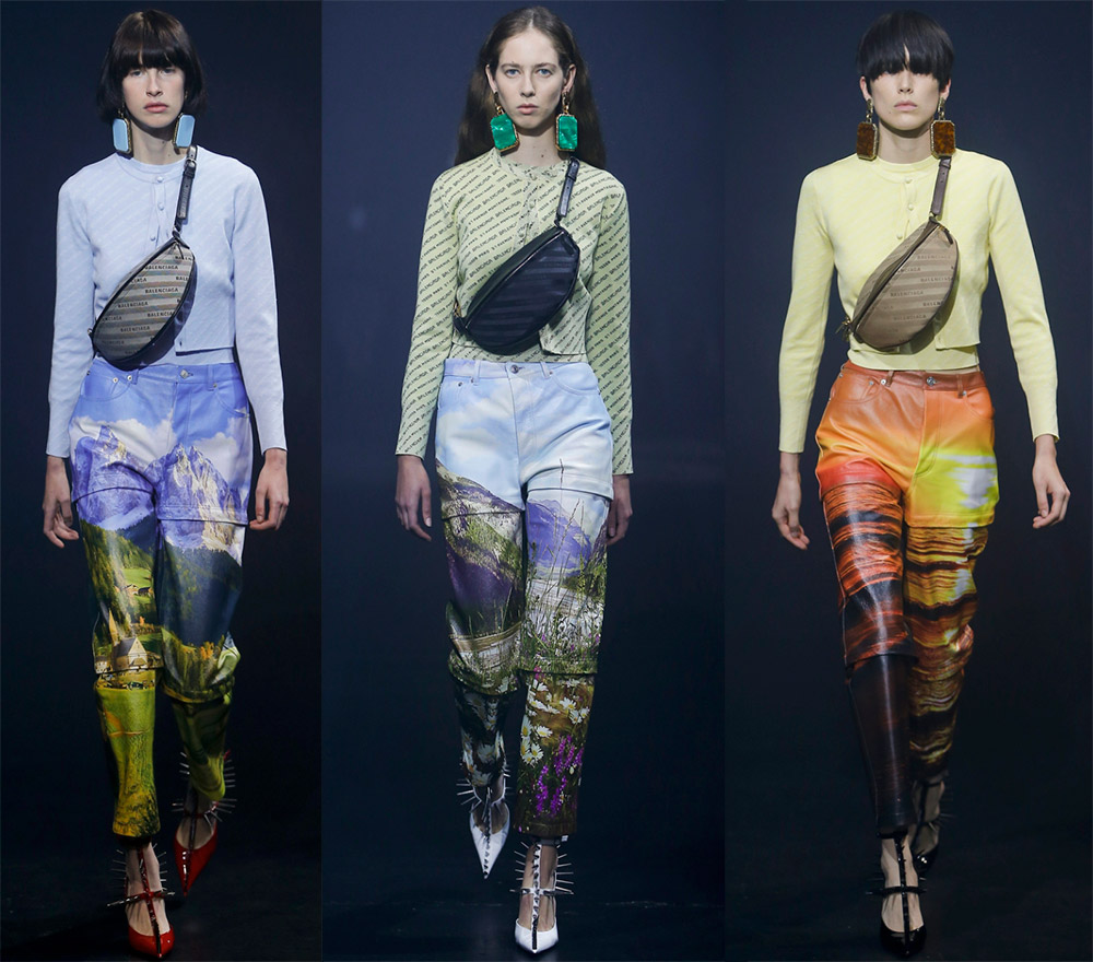 Jean imprimé paysage