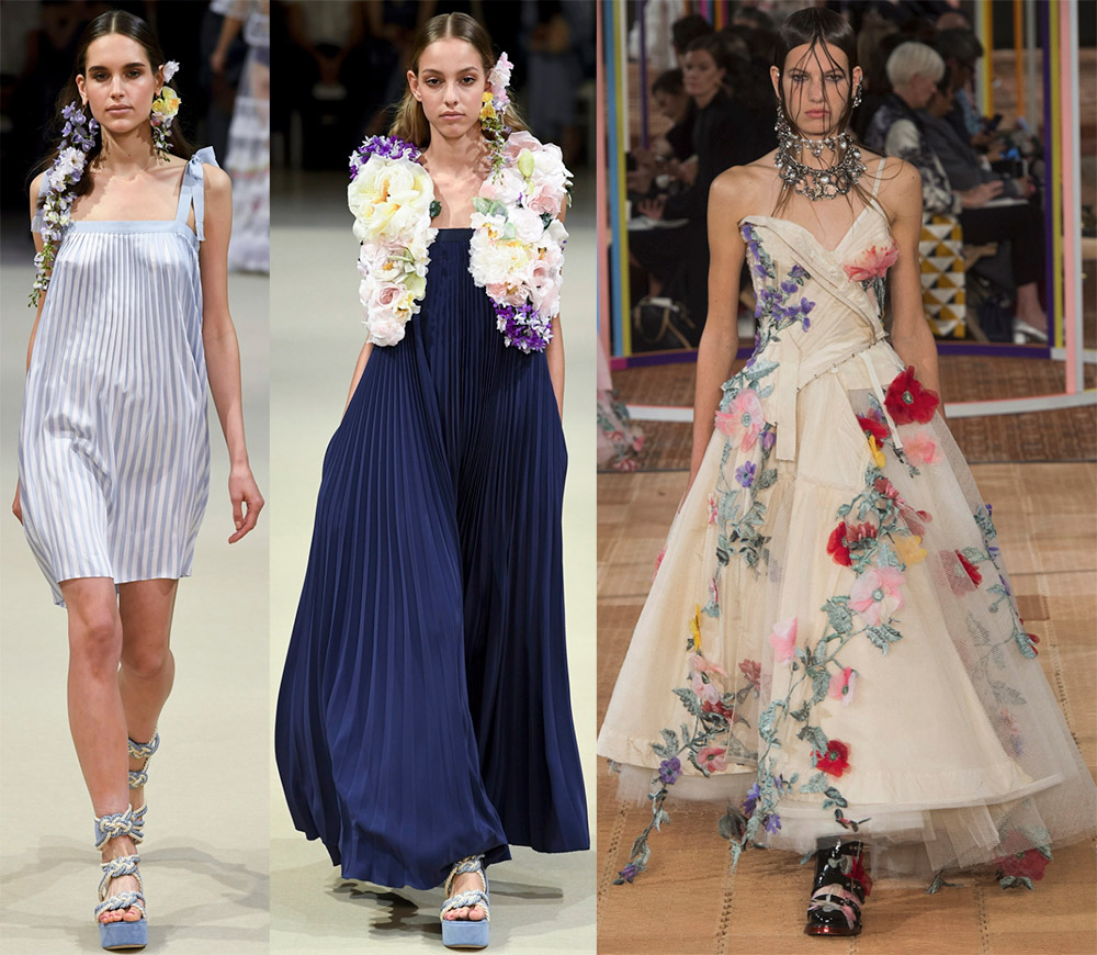 Robes à fleurs en tissu