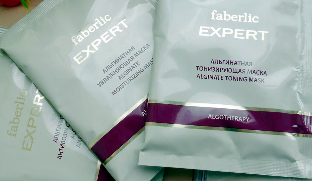 Masque facial à l'alginate