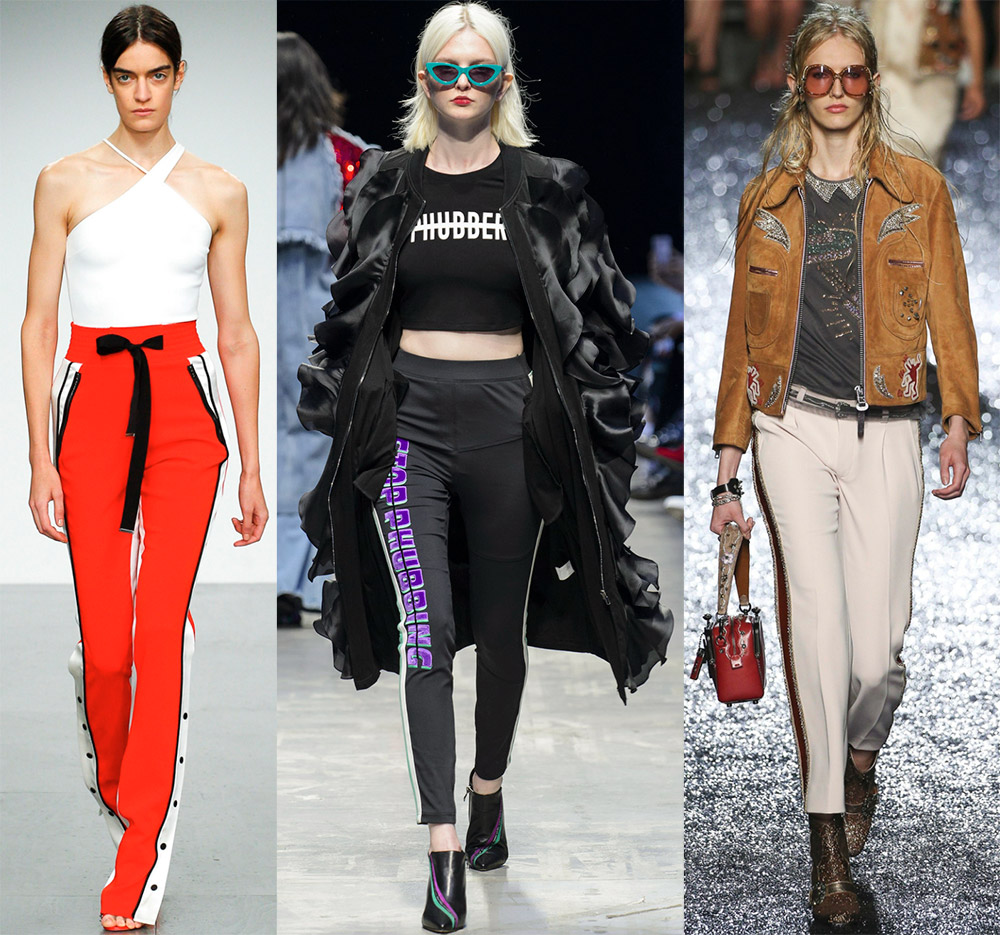 Pantalon femme à rayures