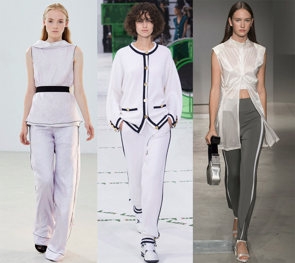 Pantalon femme à rayures