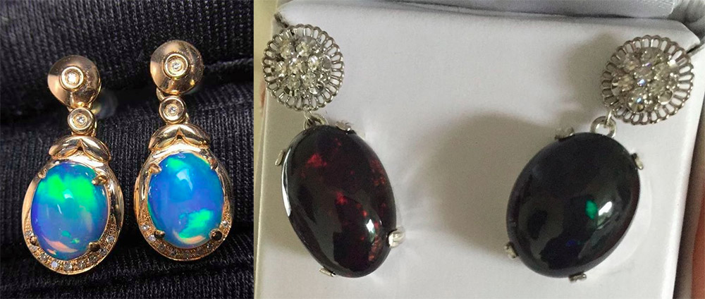 Boucles d'oreilles avec cabochons