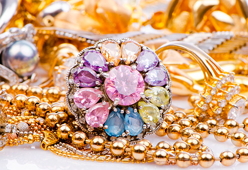 Bijoux de bal - collier et boucles d'oreilles