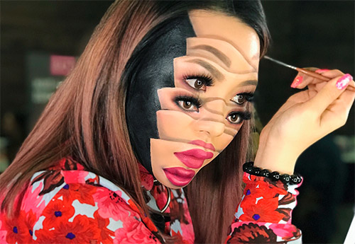 Maquillage surréaliste et images insolites d'Instagram