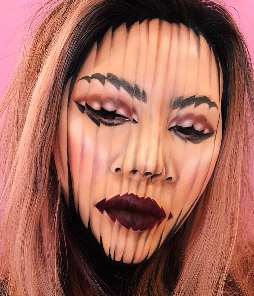 Maquillage surréaliste et images insolites d'Instagram