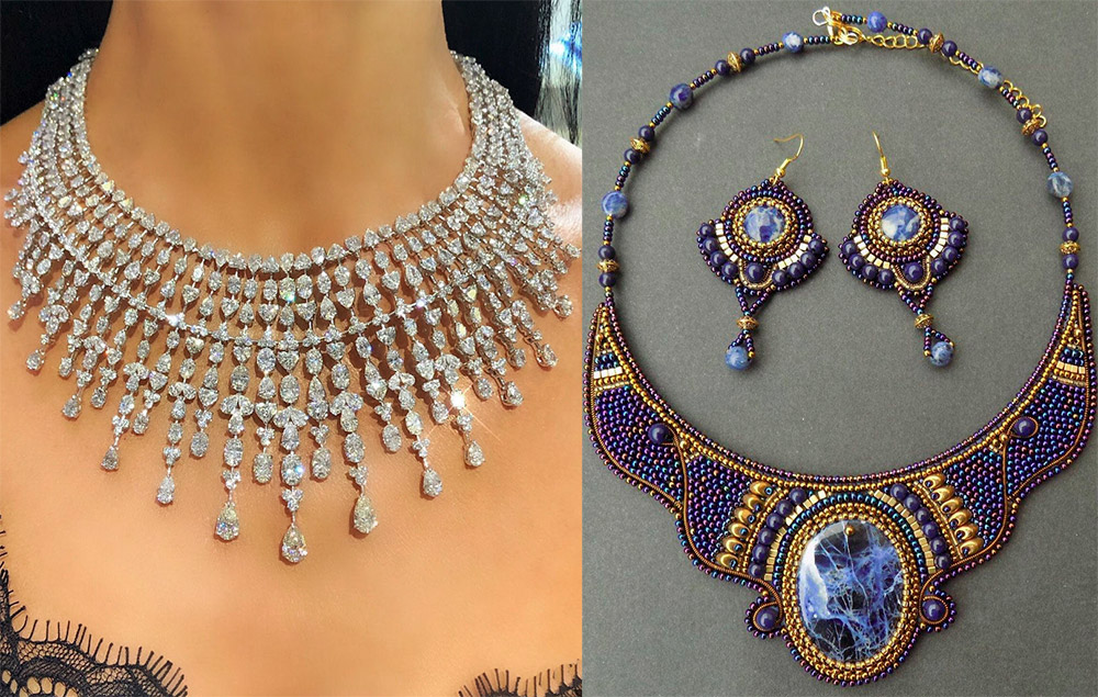 Bijoux fantaisie collier plastron