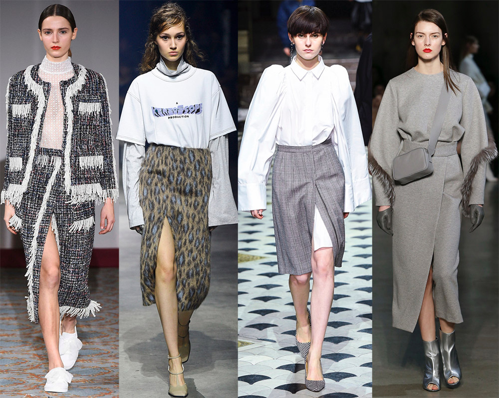 Jupes à la mode avec une fente