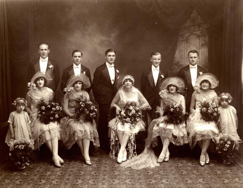 photo de mariage des années 1920