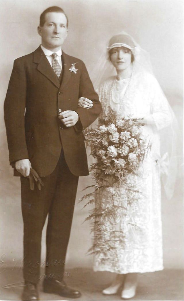 photo de mariage des années 1920