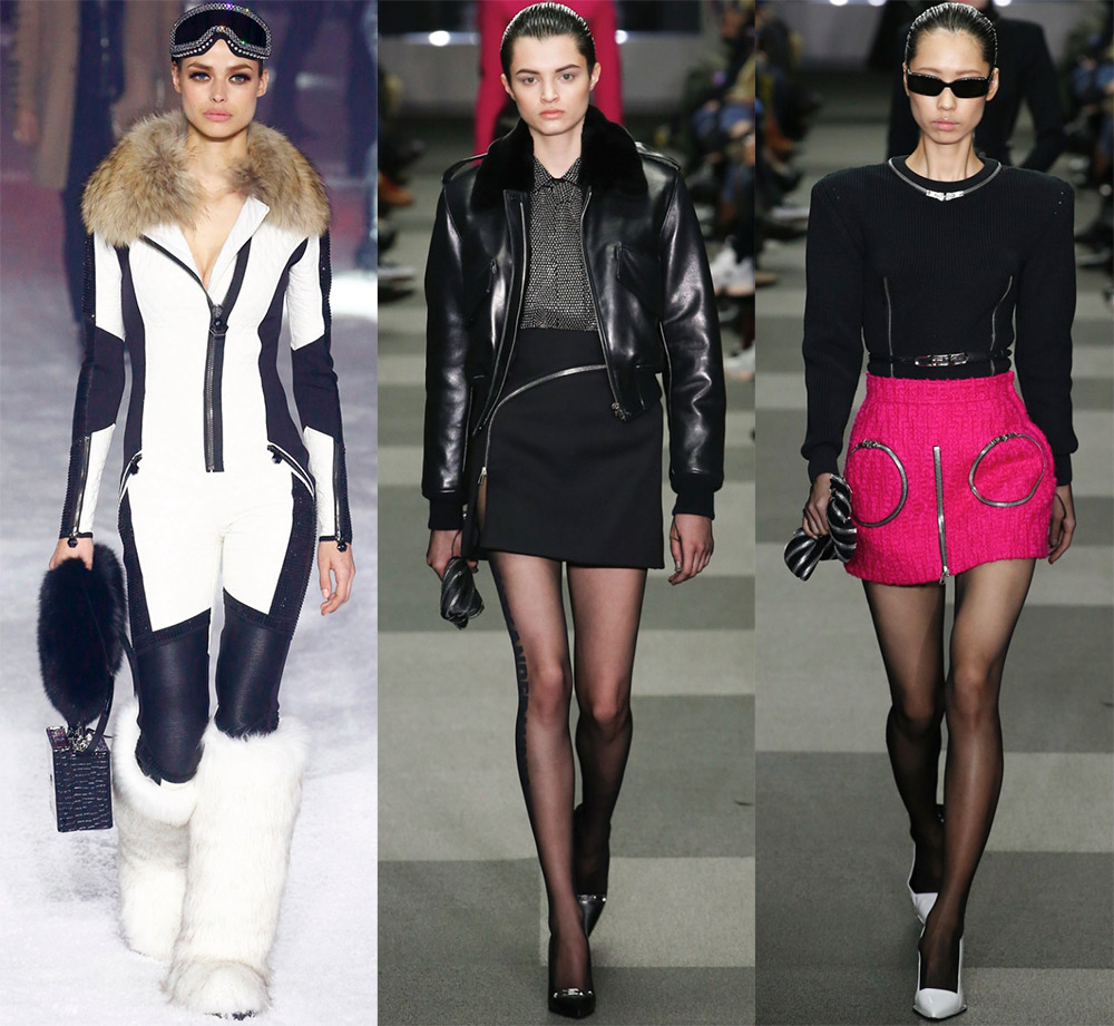 Fermetures éclair sur les vêtements pour femmes