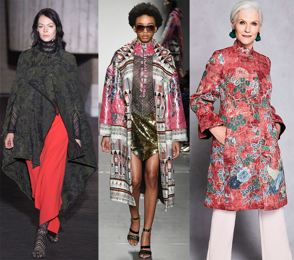 Tissus de tapisserie dans des vêtements à la mode