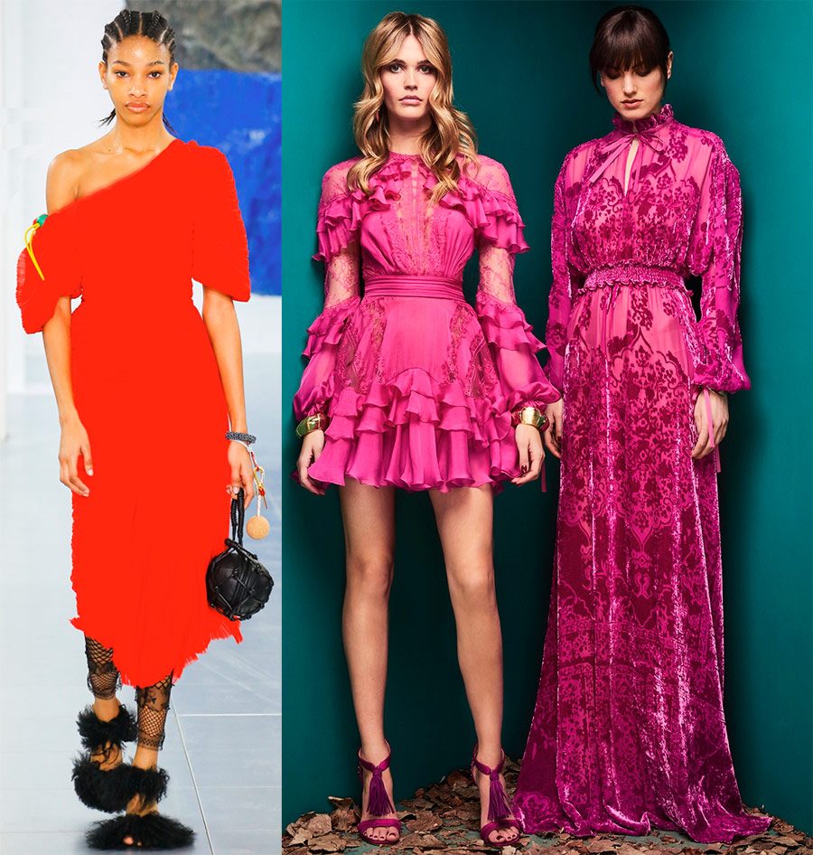 Robes à la mode dans des tons fluo