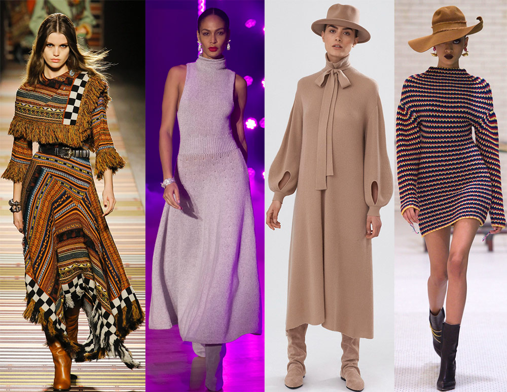 Robes en jersey tricoté