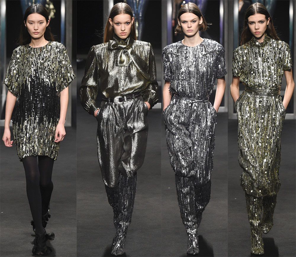 Robe et combinaison brillantes