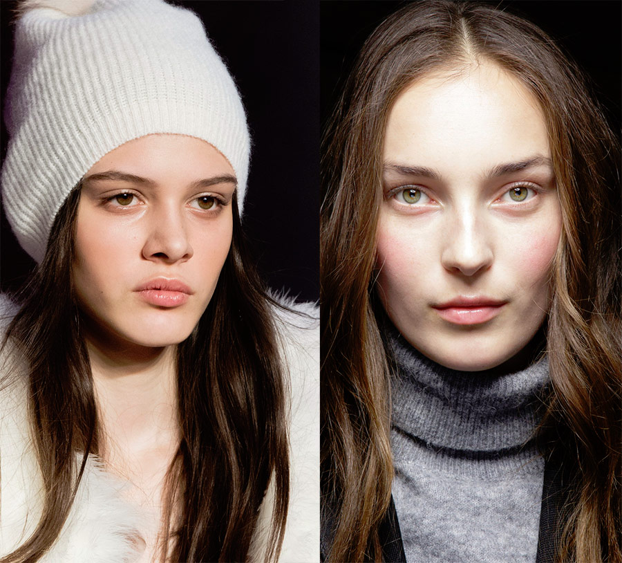 Fard à joues sain sur les joues