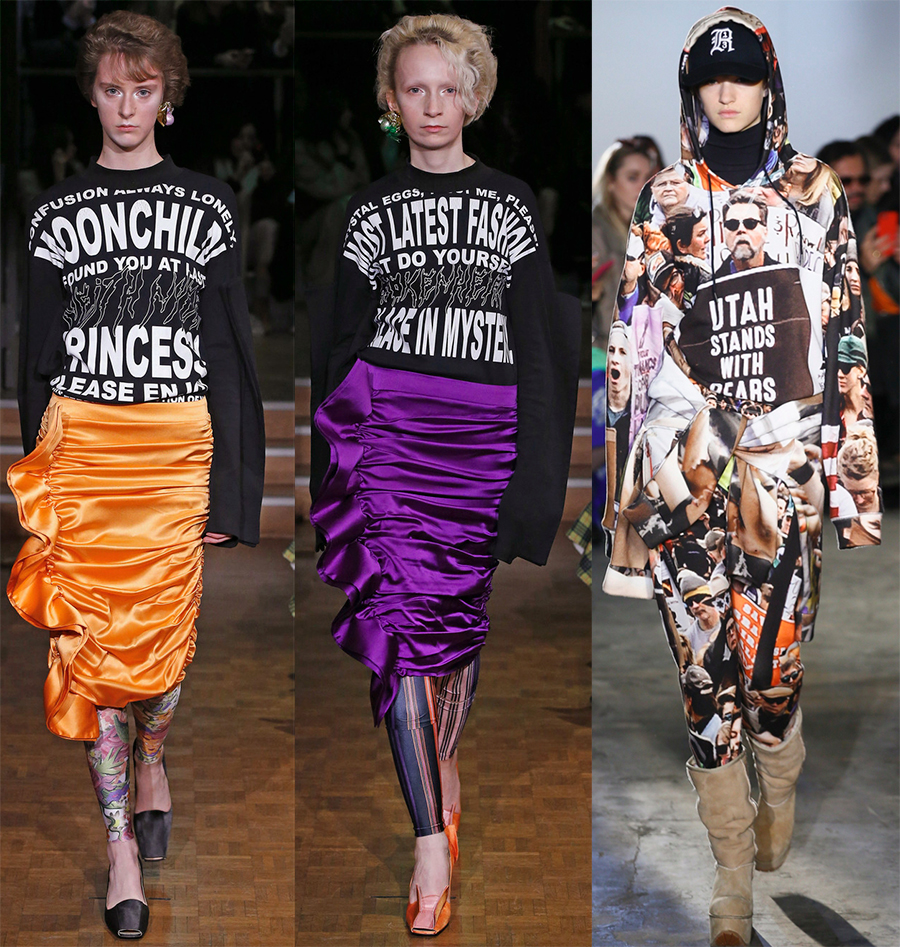 Vêtements avec inscriptions et textes