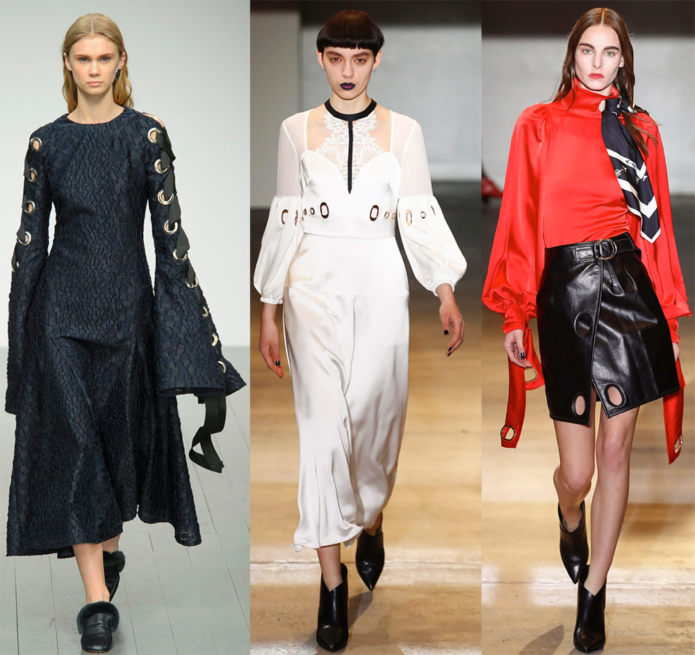 Oeillets sur les vêtements - une tendance de la mode