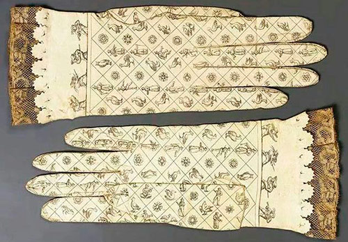 Gants avec imprimés de style Empire