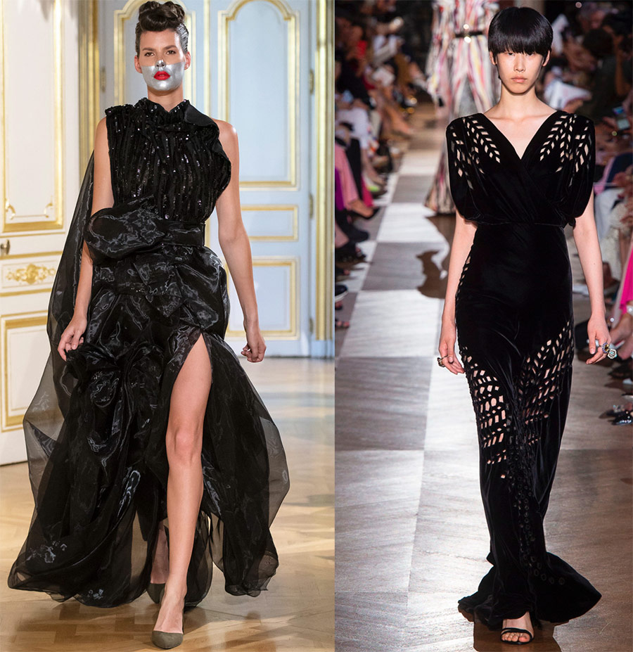 Belles robes noires d'Halloween