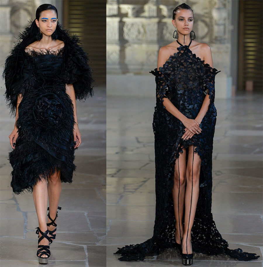 Belles robes noires d'Halloween