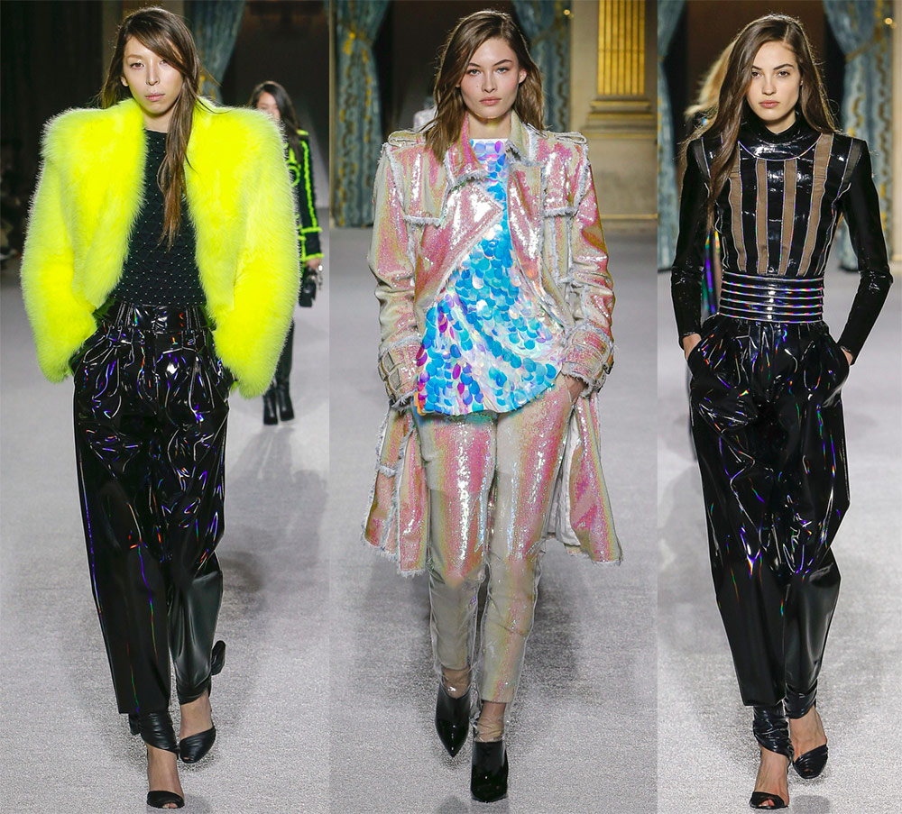 Pantalons brillants à la mode