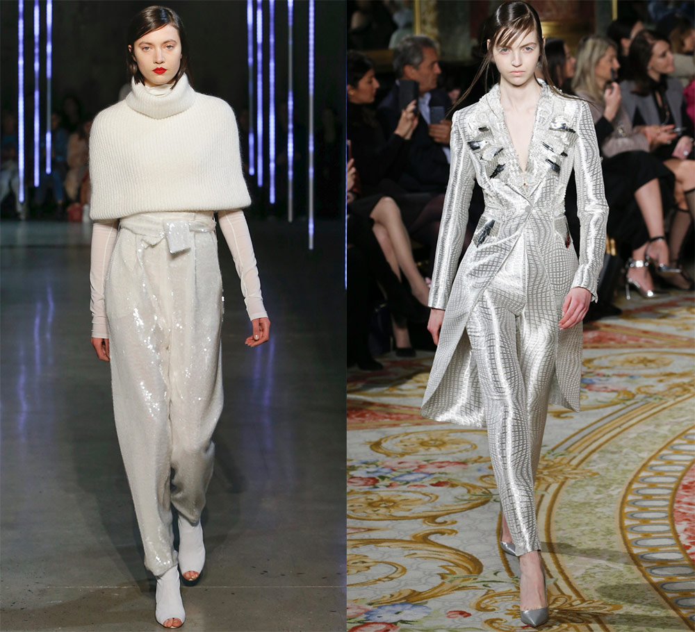 Pantalons brillants à la mode