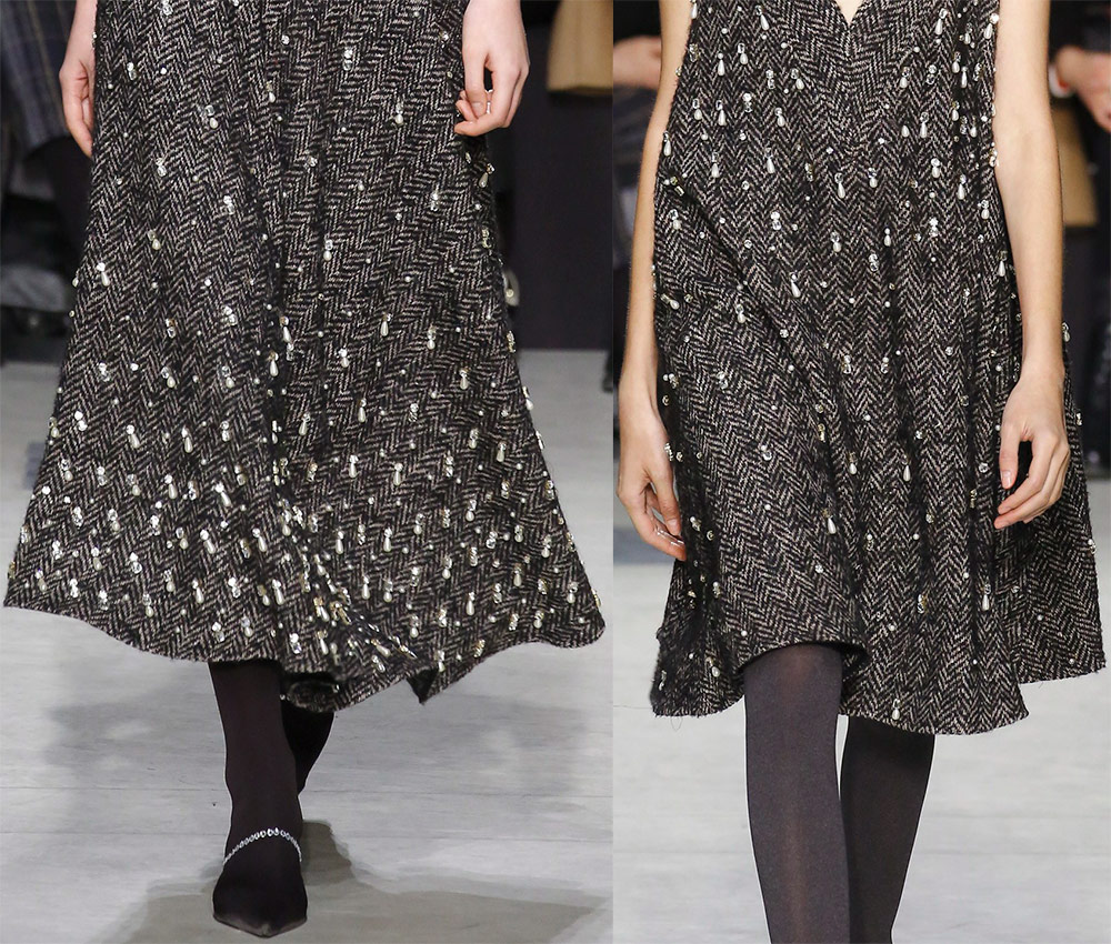 Perles comme décor pour les vêtements à la mode