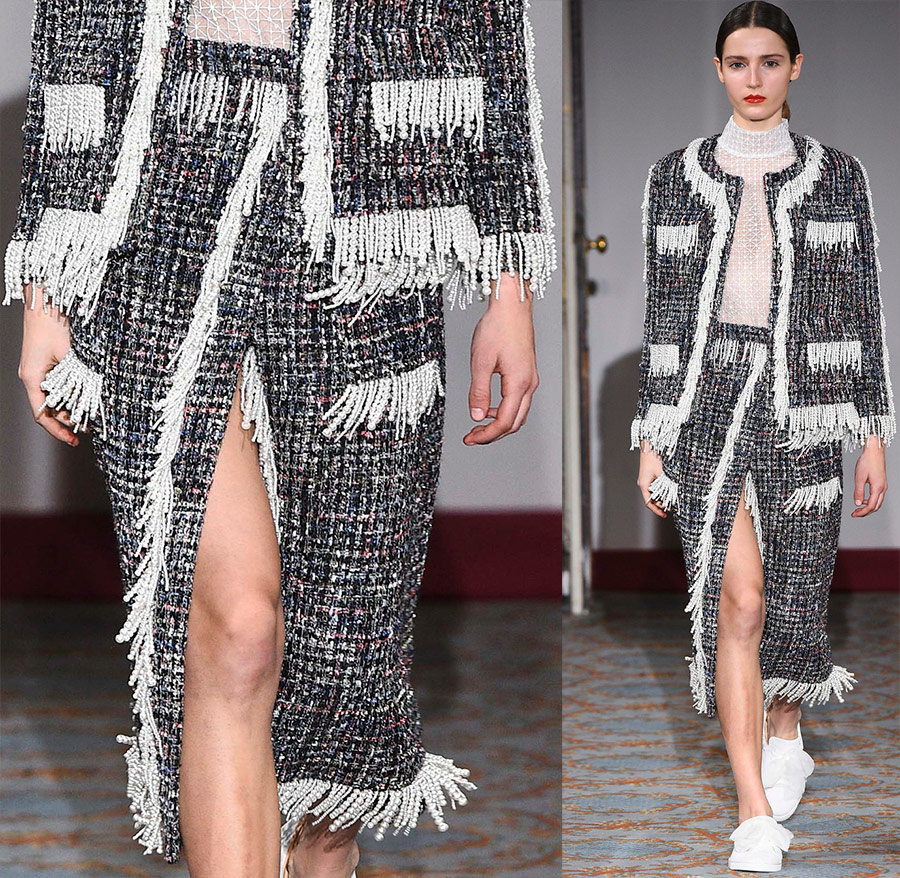 Perles et perles comme décor de vêtement à la mode