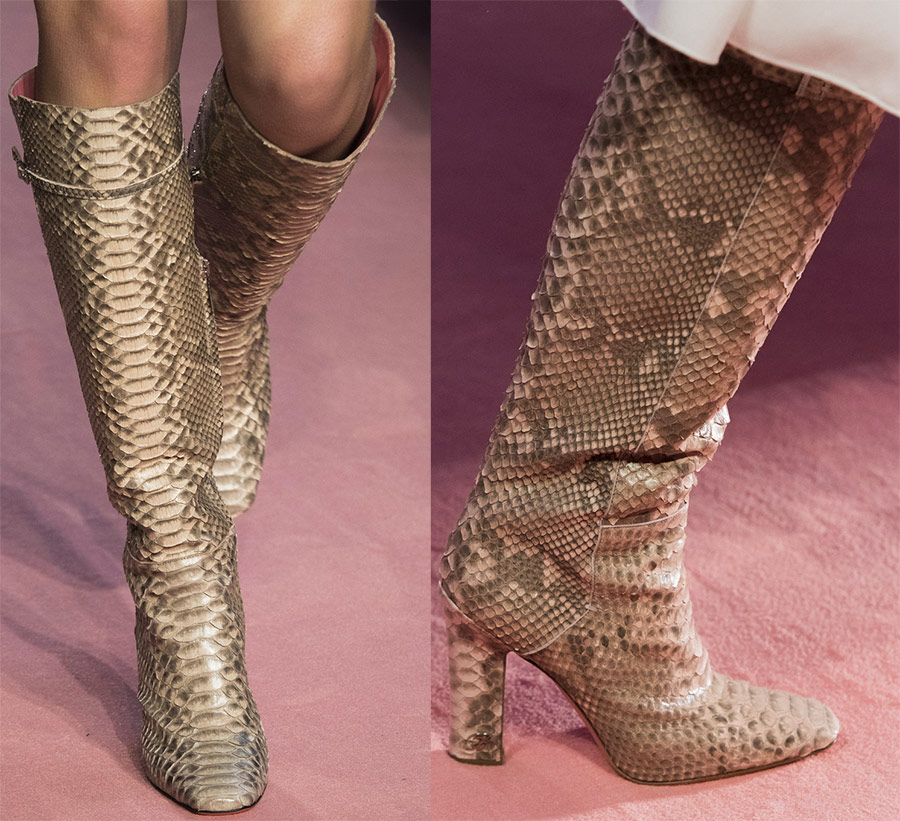 Bottes pour femmes en peau de python