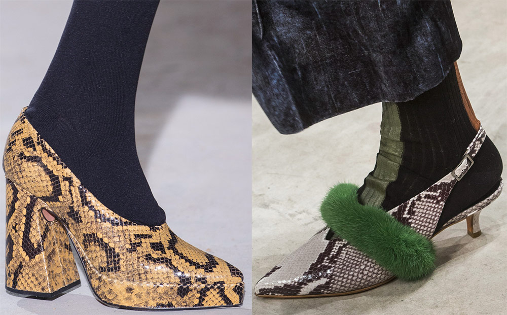 Chaussures femme en cuir de python