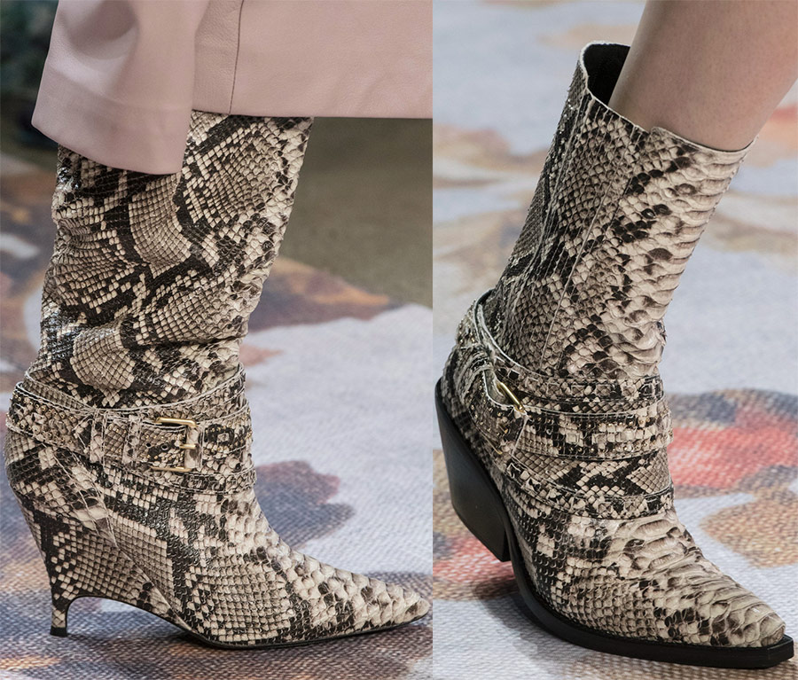 Chaussures en python à la mode