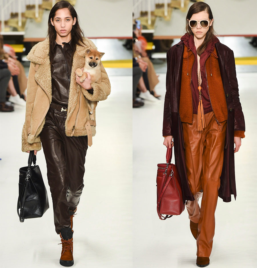 Pantalon en cuir pour femme Tods