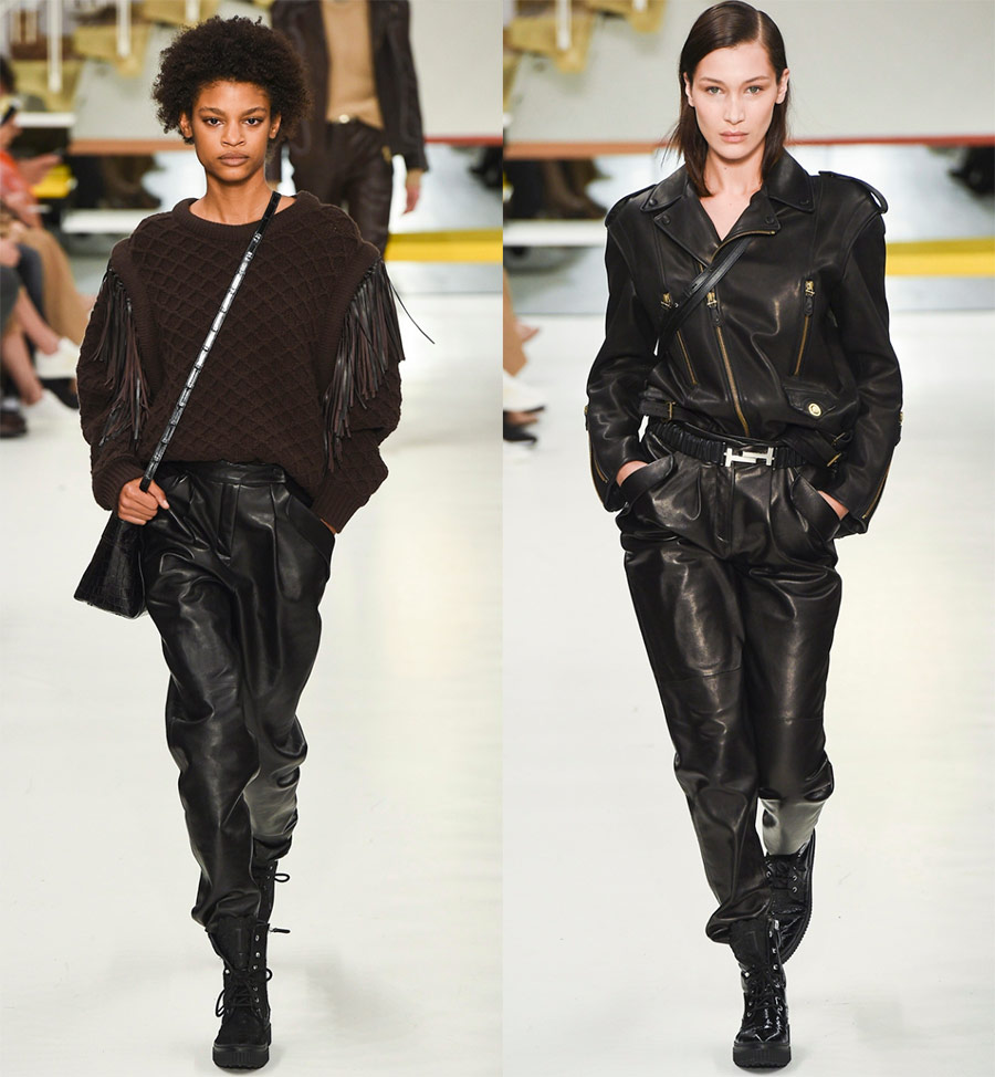 Pantalon en cuir pour femme Tods