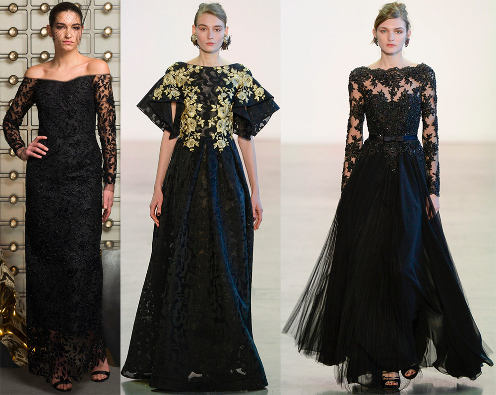 Robes noires pour les vacances et les fêtes