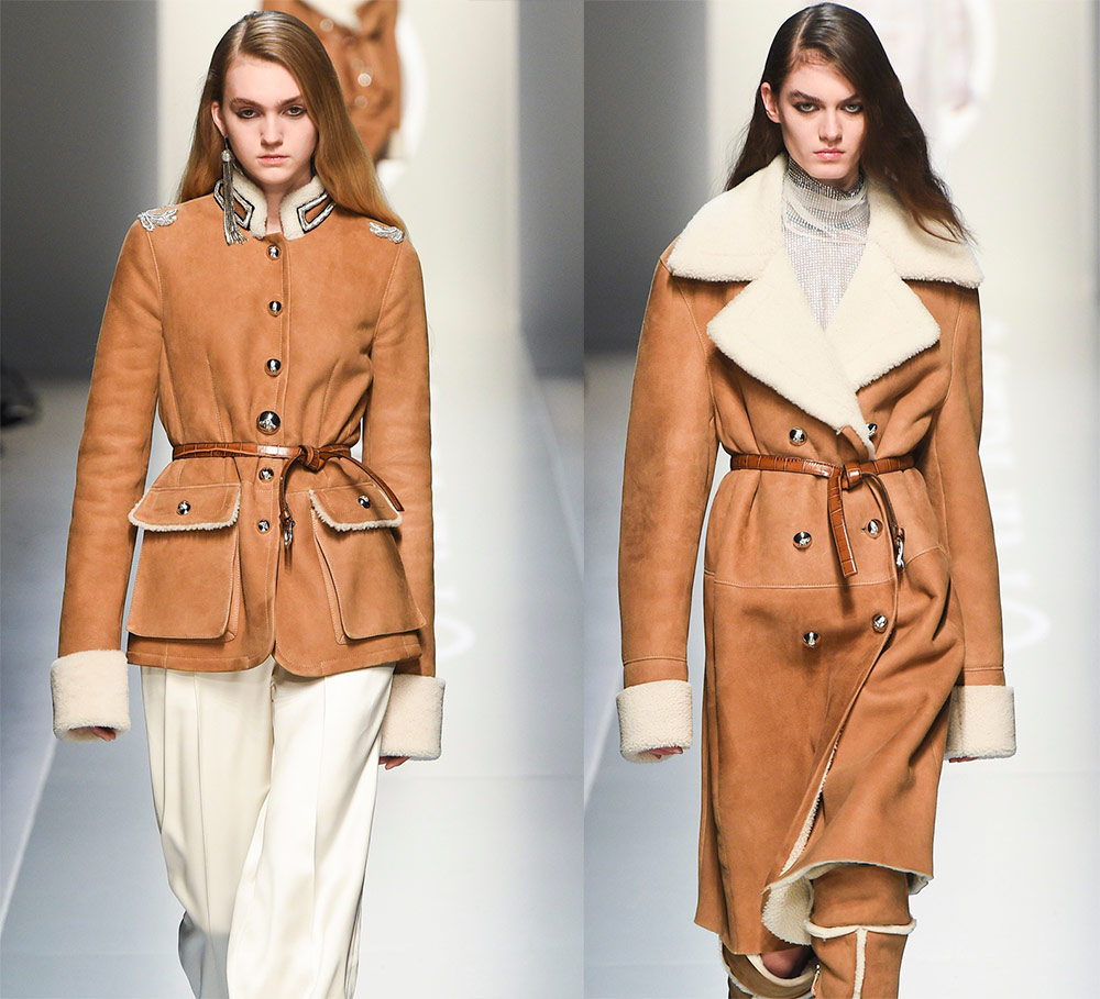 Beaux manteaux en peau de mouton pour femmes