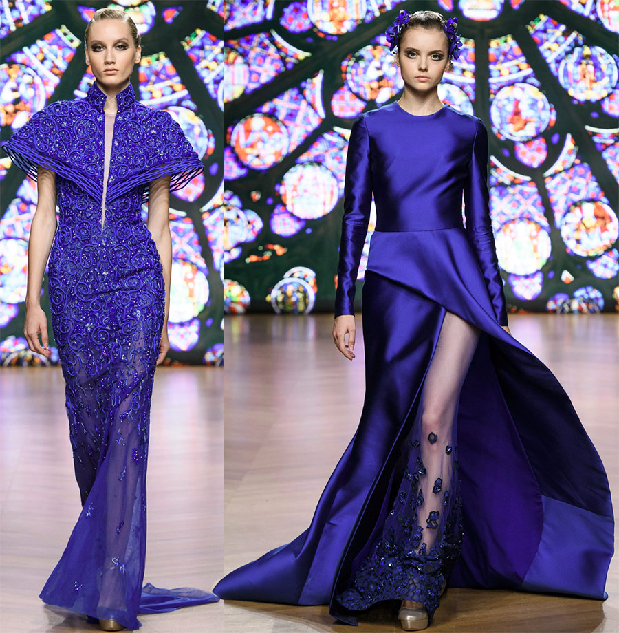 Robes de soirée bleues