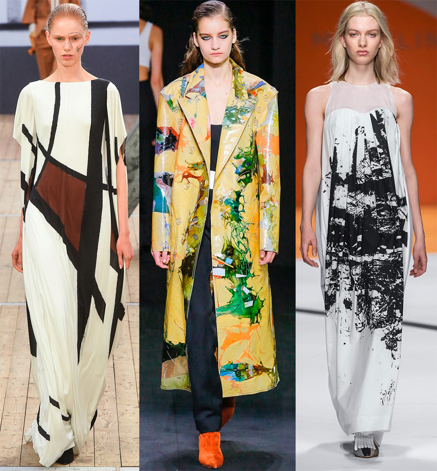 Impressions abstraites sur les vêtements