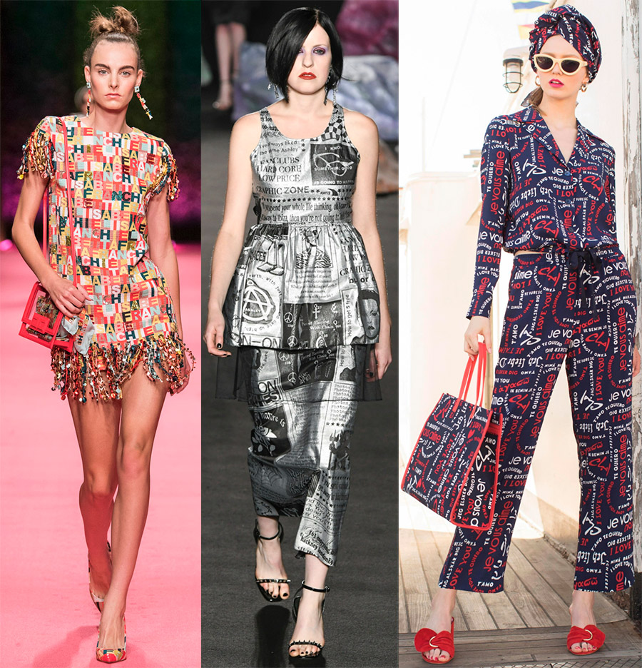 impressions de mode sur les vêtements