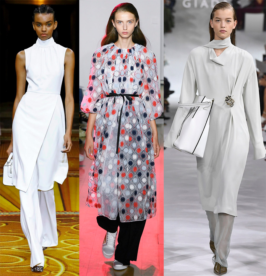 La combinaison d'une robe avec un pantalon