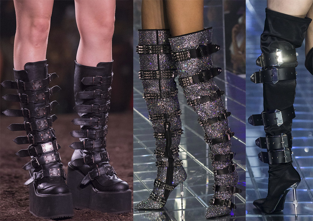 Bottes avec sangles et boucles