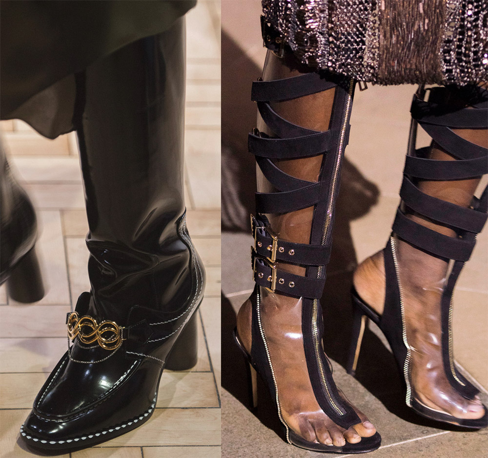 Bottes avec sangles et boucles