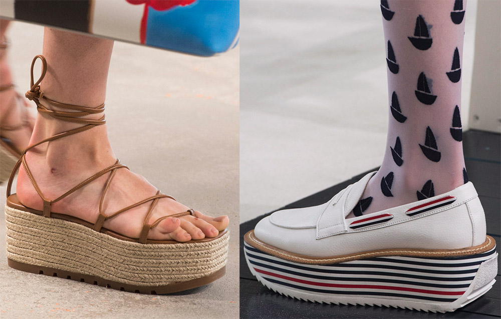 Chaussures à plateforme à la mode