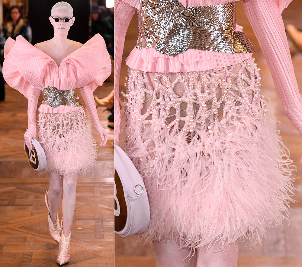 Looks de plumes par Balmain