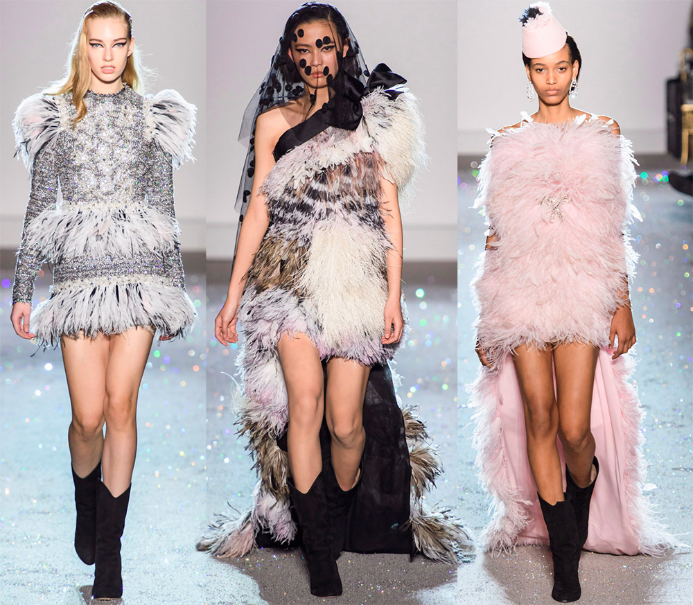 Belles robes à plumes Giambattista Valli