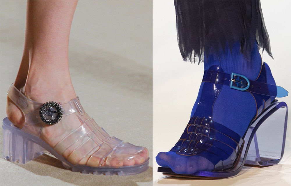 Éléments en plastique dans les chaussures