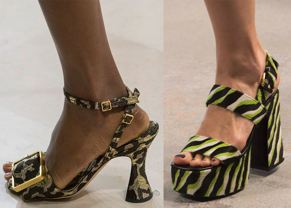 Sandales à imprimé animalier