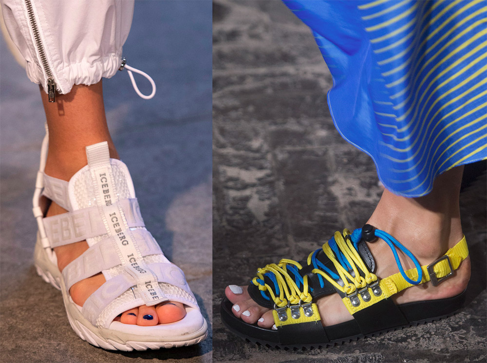 Sandales plates à la mode