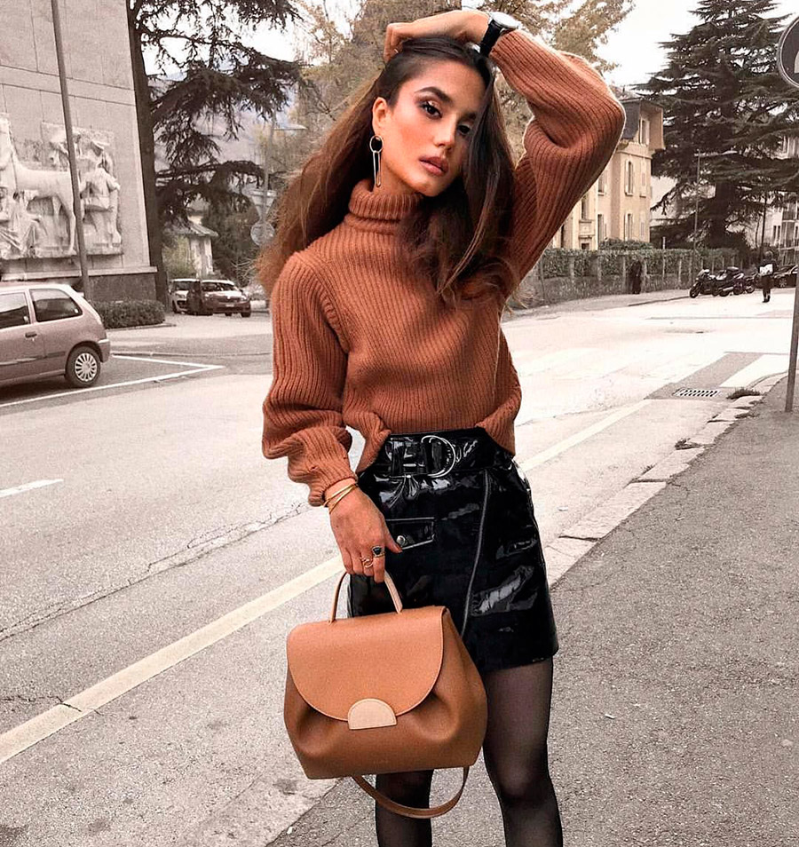 Couleur caramel dans les vêtements