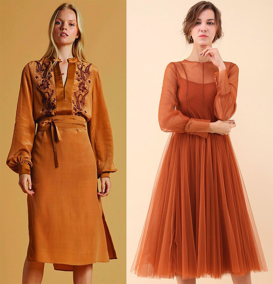 Couleur caramel dans les vêtements
