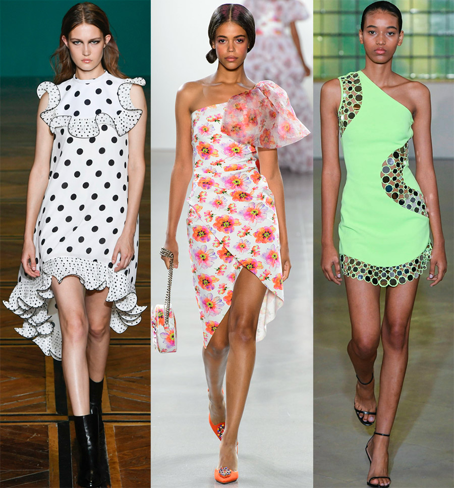 Belles robes asymétriques de marques de mode